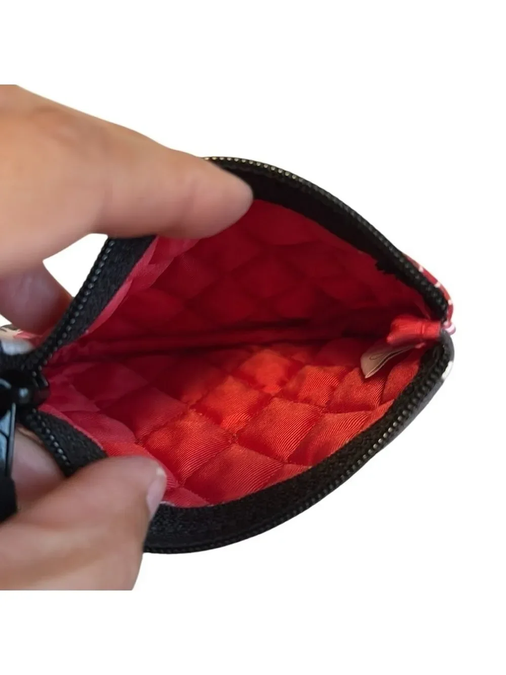 Vera Bradley Coin Purse Cherry Blossom Print Zip Pouch Quilted Fabric Pink Multi